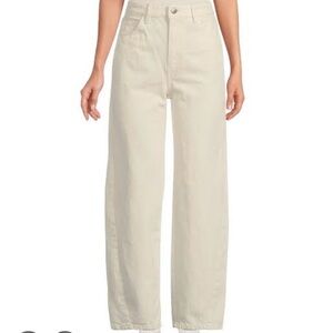 High Rise Cream Jeans